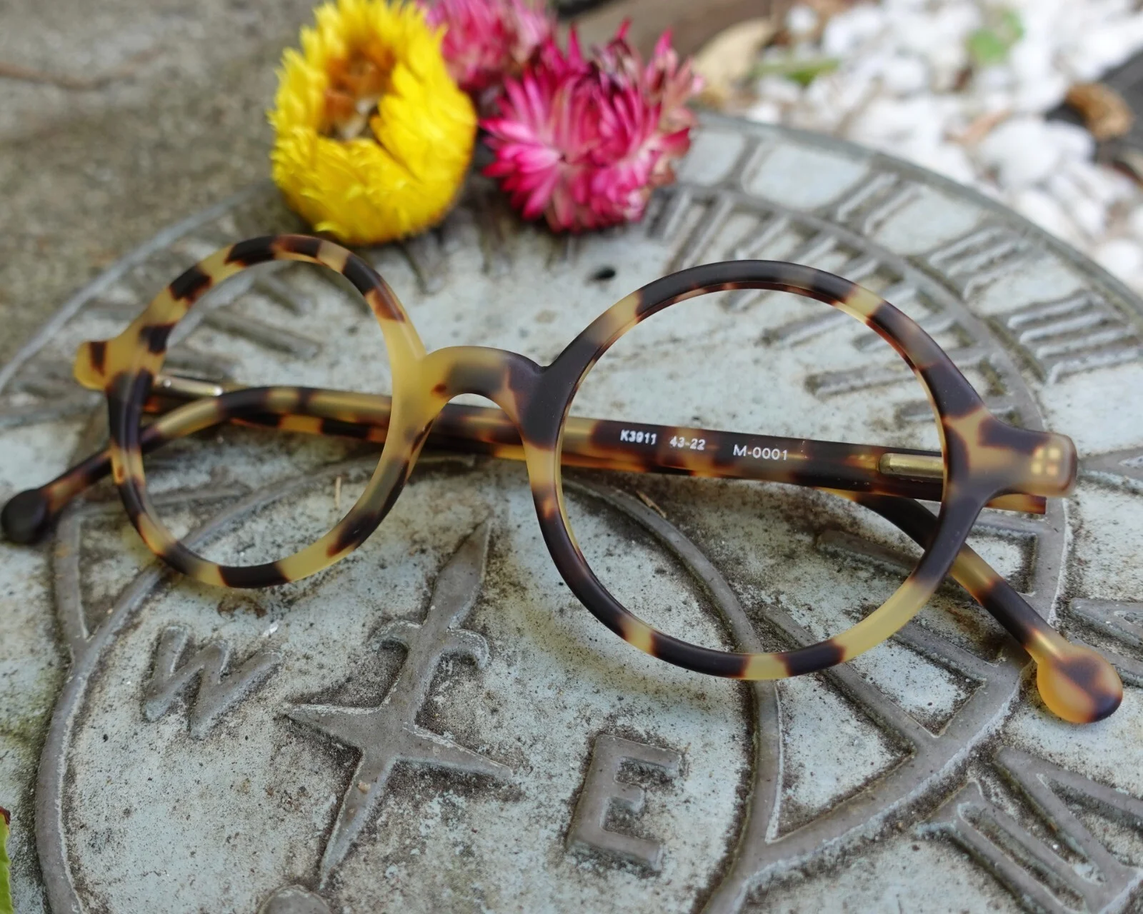 Alexander Matte Tokyo Tortoise 43mm Iconic Round Eyeglasses 2