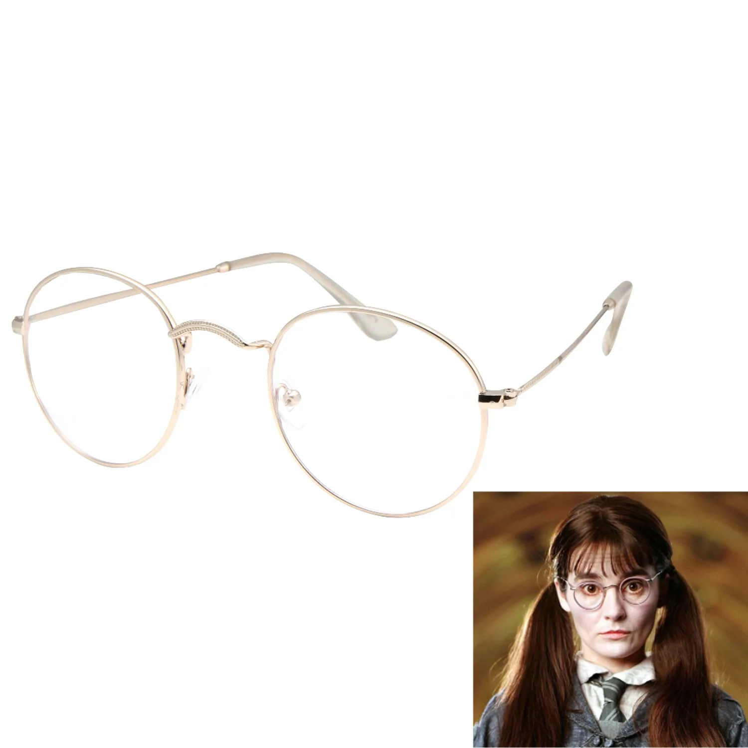 Black Frame Round Glasses Costume Accessory - NEW 4