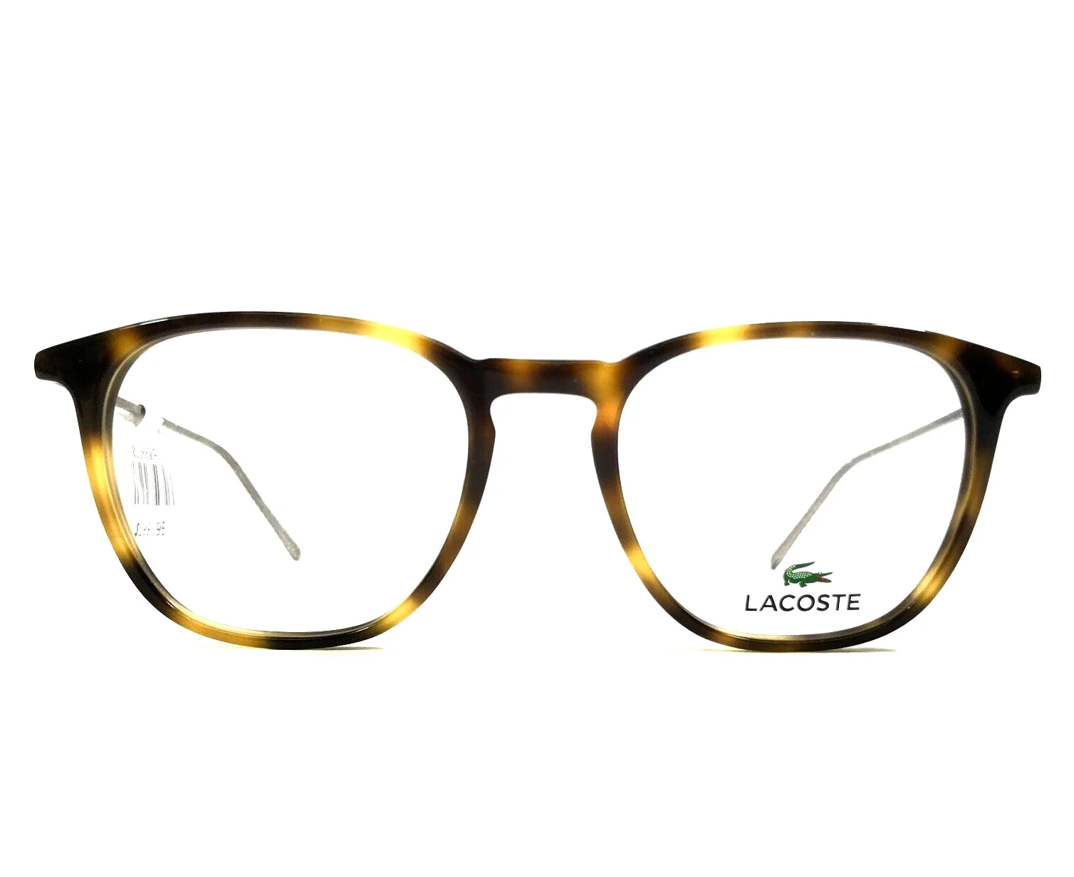 Lacoste Eyeglasses Frames L2828 218 Havana Silver Round Full Rim 50-19-145