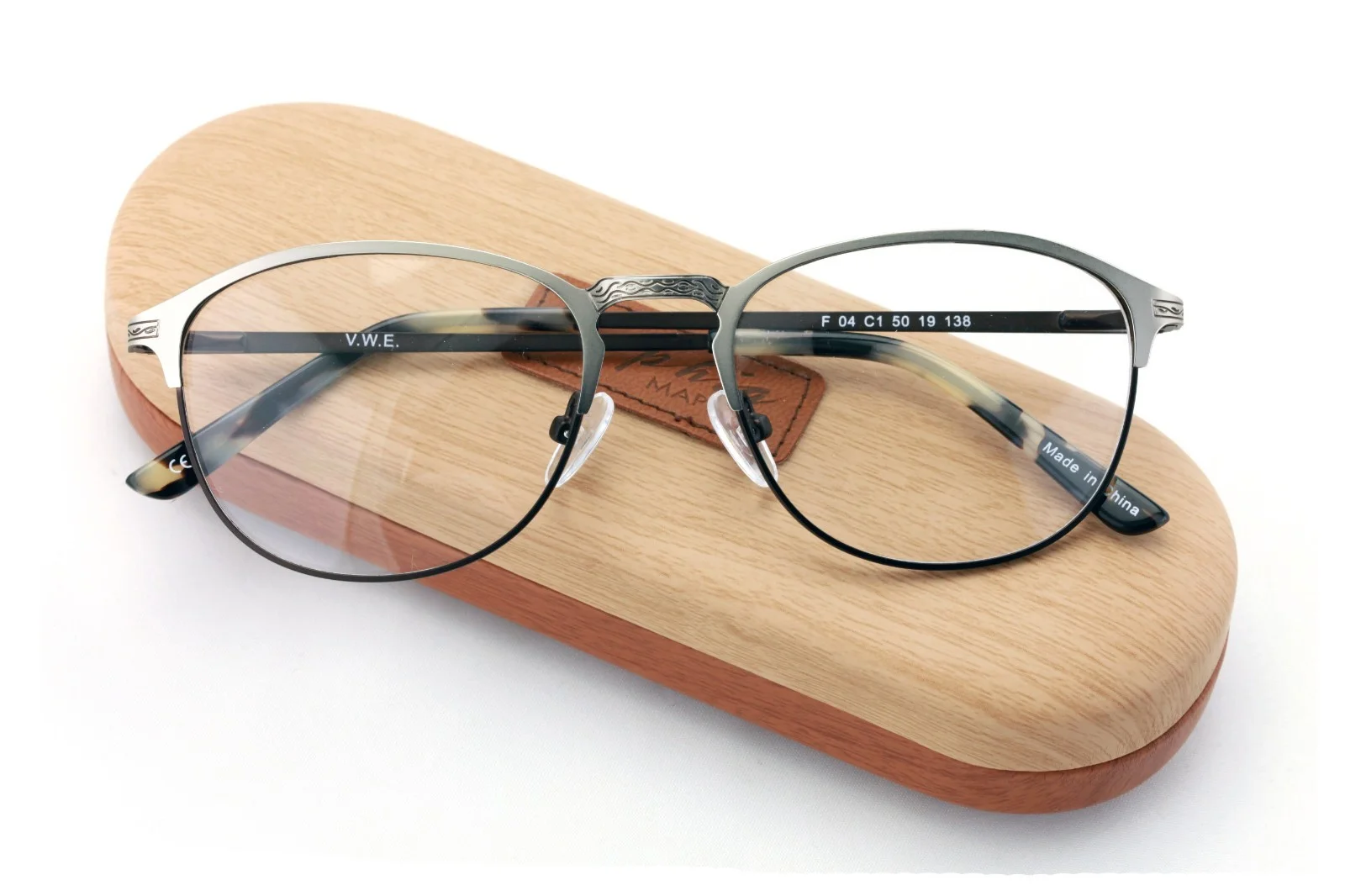Men Women Vintage Round Eyeglass Frame Accept Custom Prescription Lens 48-23-145 4