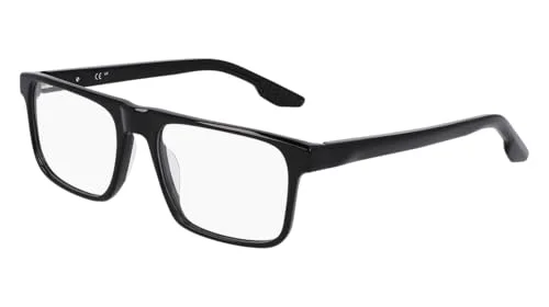 Nike Eyeglasses Frames 7301 001 Black Smoke Gray Round Full Rim 50-20-140
