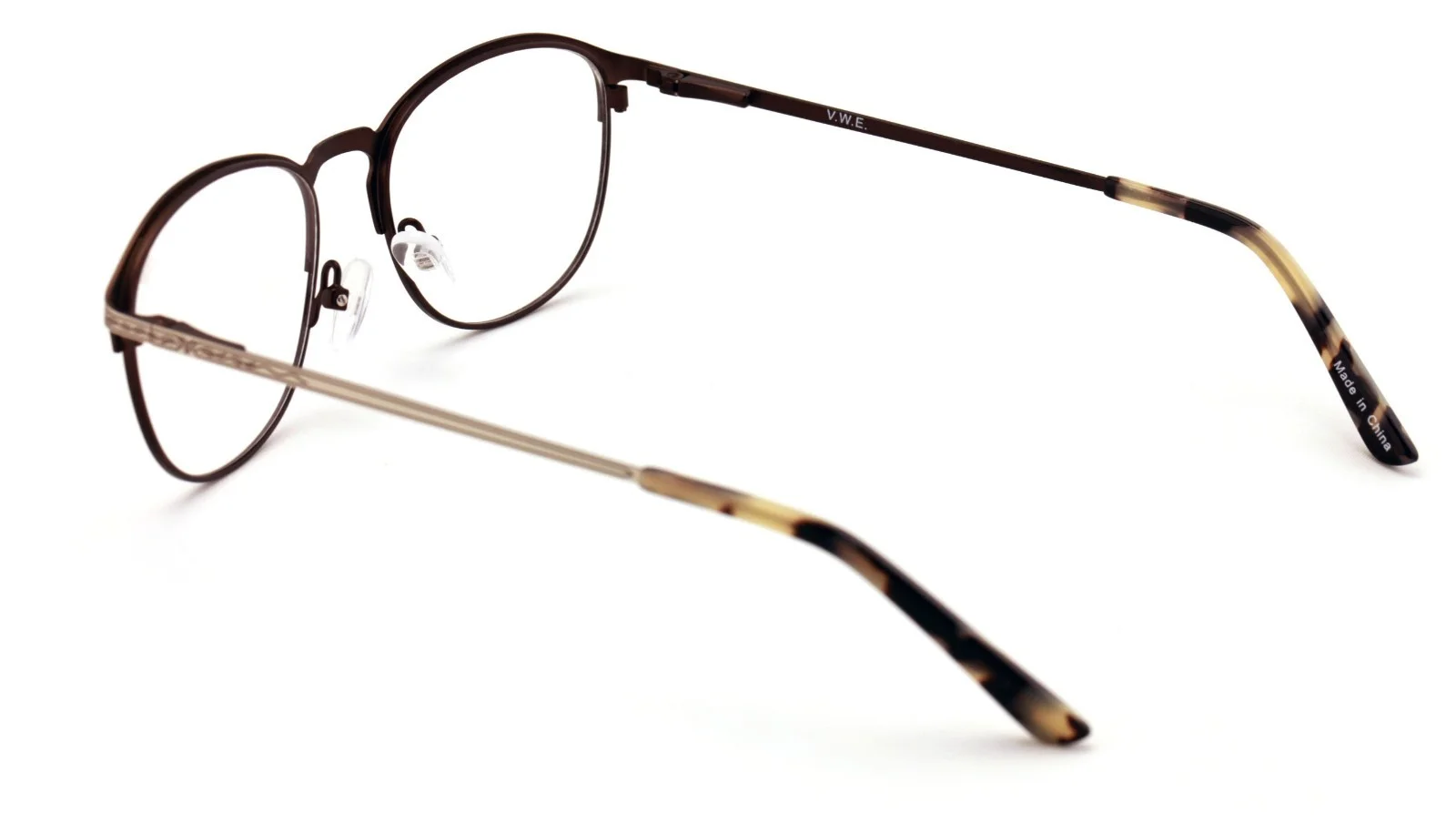 Oval Circular Metal Non-prescription Glasses Frame Clear Lens Eyeglasses Rx 2