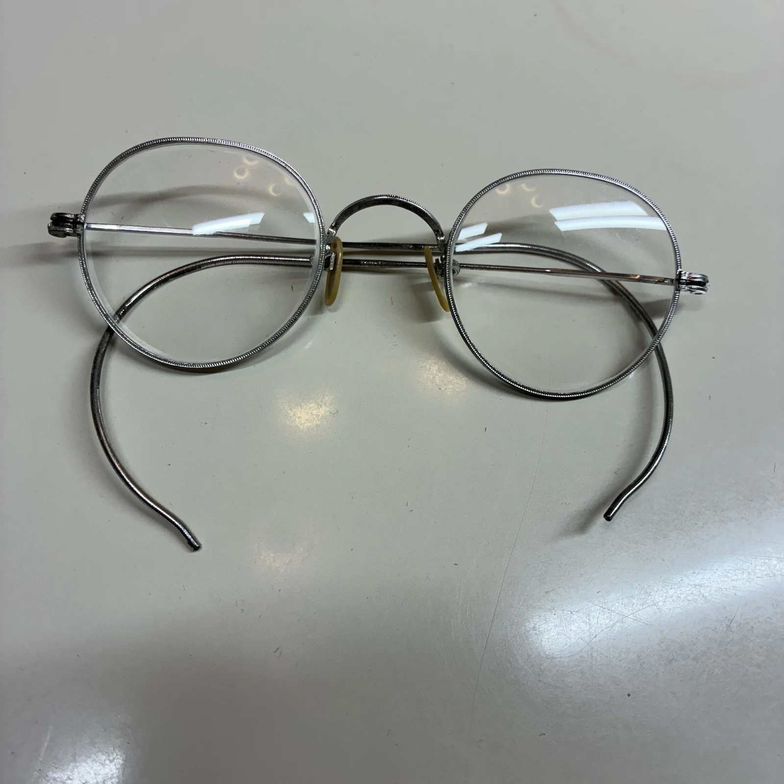 Oval Circular Metal Non-prescription Glasses Frame Clear Lens Eyeglasses Rx 3