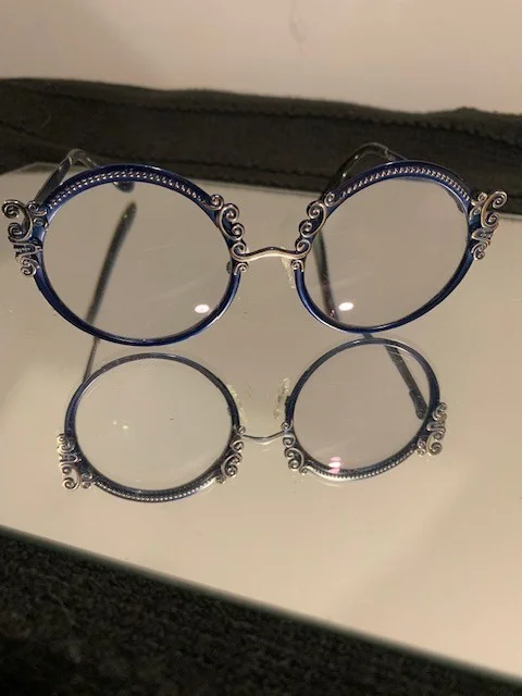 Oval Circular Metal Non-prescription Glasses Frame Clear Lens Eyeglasses Rx 4