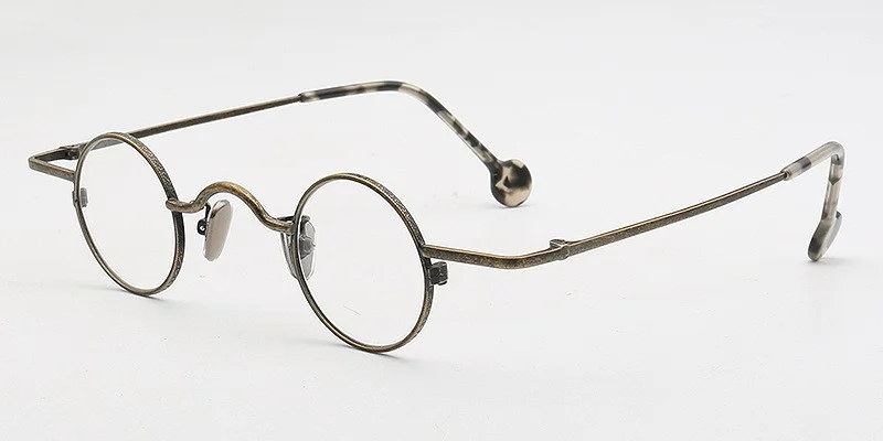 Retro Small Round Punk Eyeglass frames Alloy glasses Carved Frames Vintage