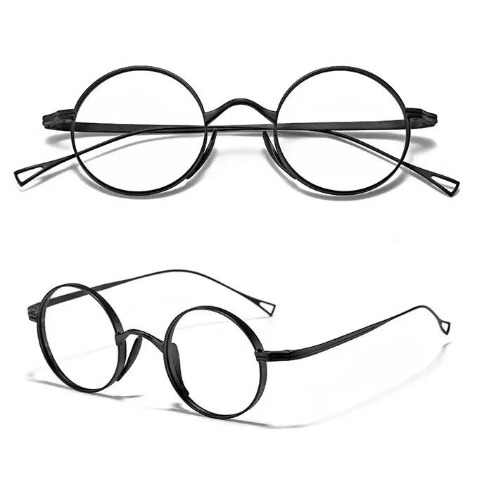 Retro Small Round Punk Eyeglass frames Alloy glasses Carved Frames Vintage 4