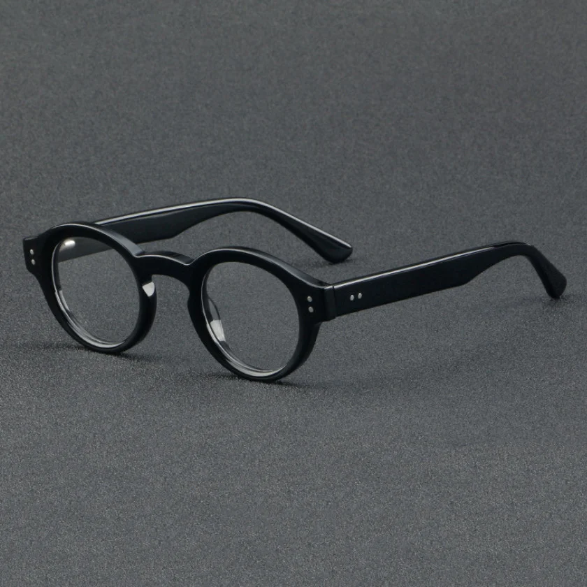 Round Acetate Frame Eyeglasses For Men Women Clear Lens Retro Glasses Frames New 1