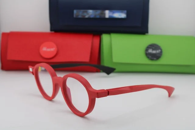 Unisex Acetate Round Imitation Wood Eyeglasses Clear Lens Retro Glasses Frames 4