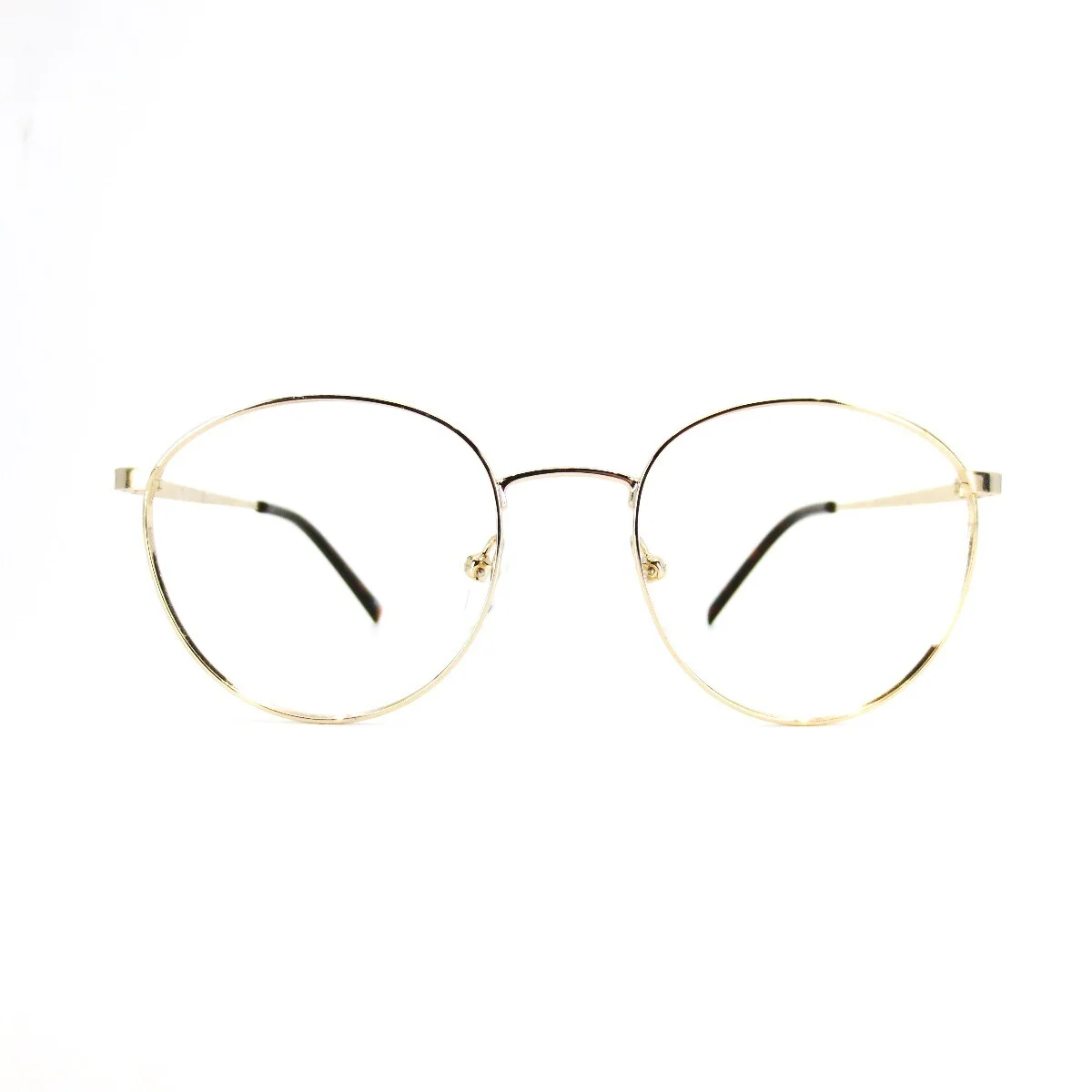 WM20202 GD Gold Womens Small Round Full Rim Eyeglasses 48-18-140