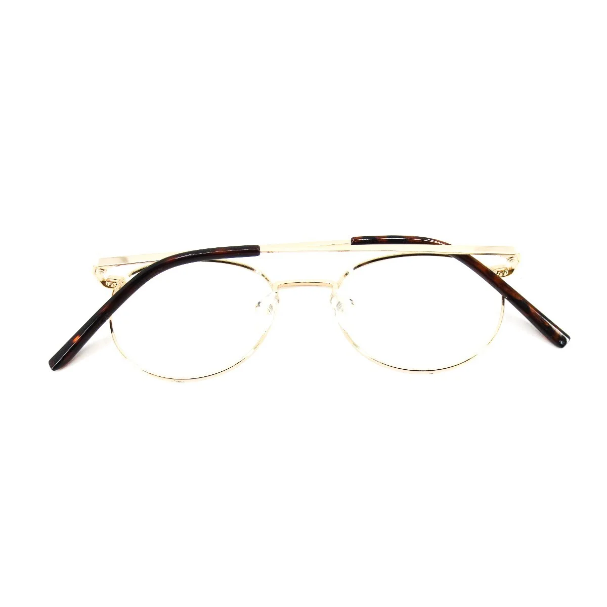 WM20202 GD Gold Womens Small Round Full Rim Eyeglasses 48-18-140 2